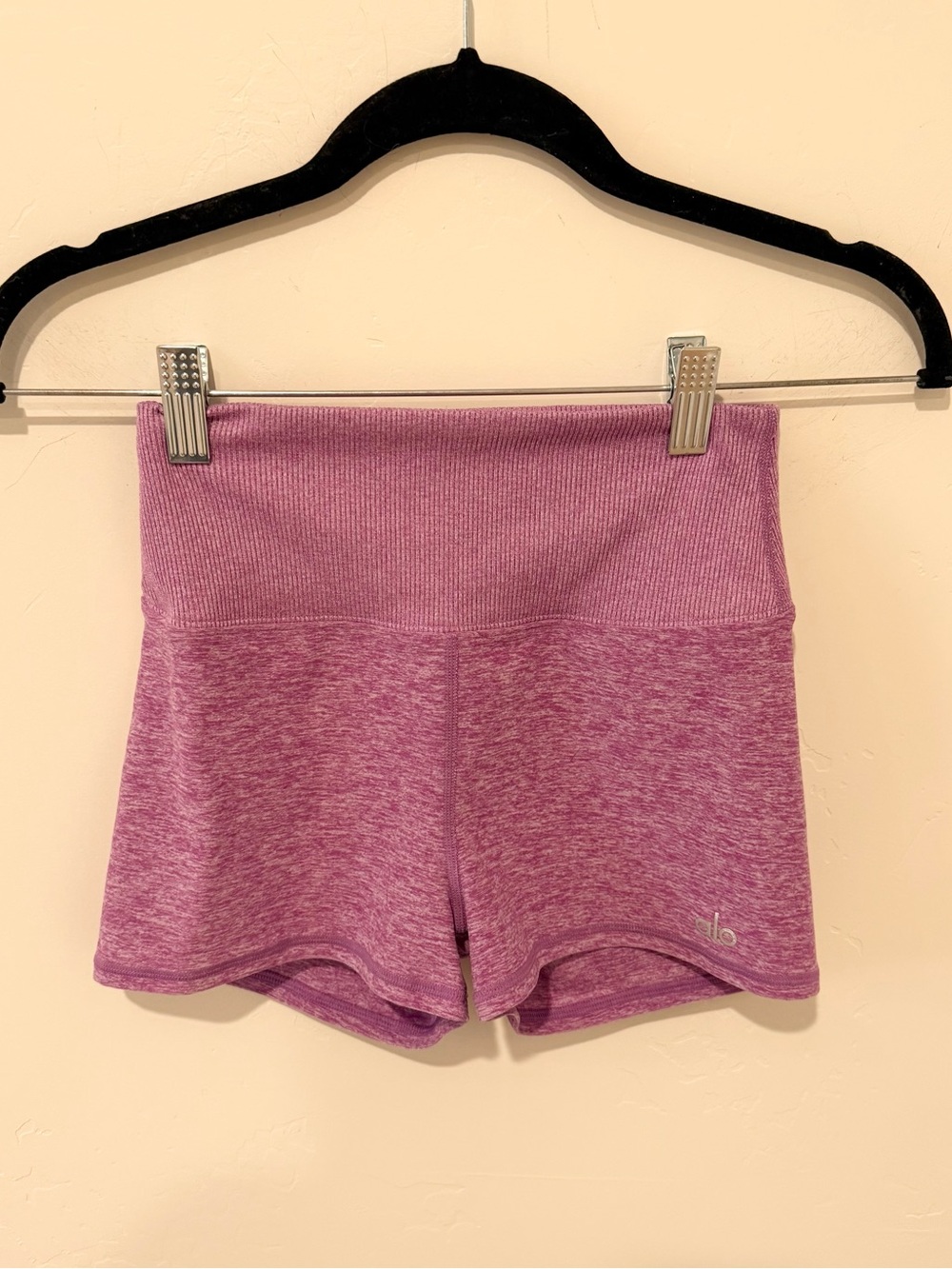 Alo Yoga Alosoft Auro Women’s High-Waist Purple Activewear Shorts XS Workout